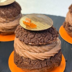 Chocolate and Blood Orange Paris Brest